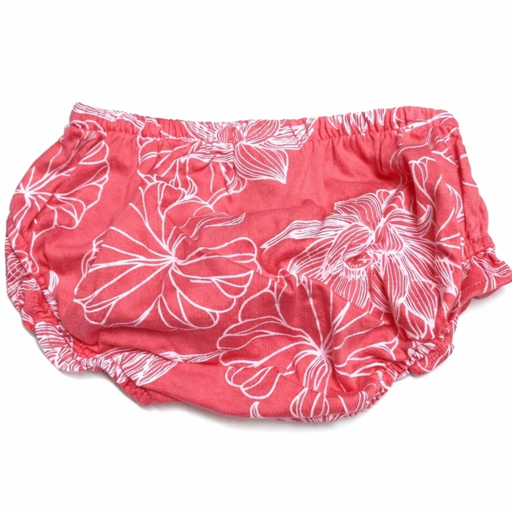 Carter’s Baby Girl Pink Floral 2-Piece Outfit Ruffle Top Bloomers 3M NWT